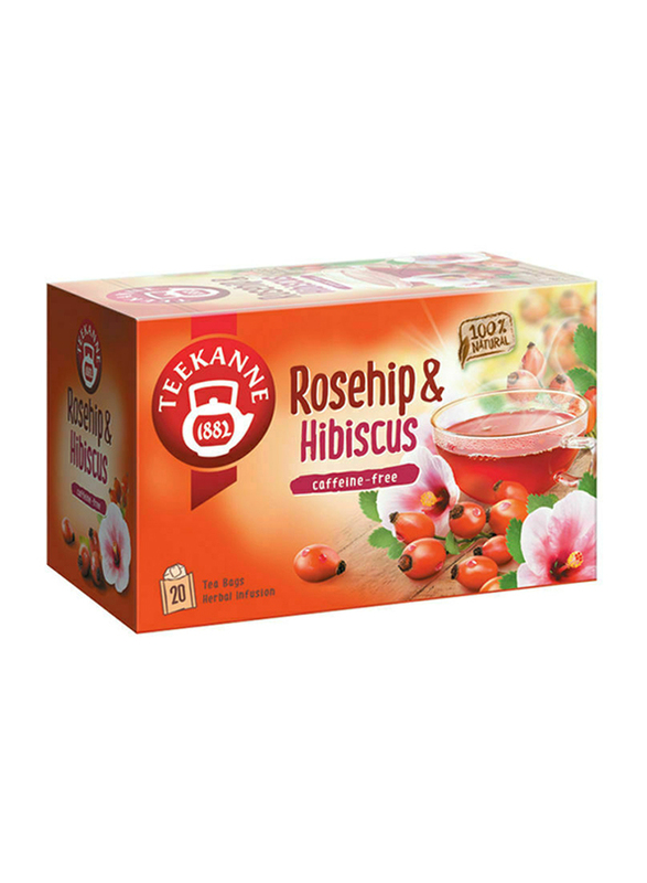 

Teekanne Rosehip and Hibiscus Flowers Tea Bags, 20 Tea Bags x 3.5g