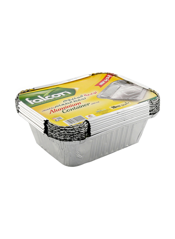 

Falcon 25-Piece Aluminum Food Storage Container with Lid, 8389, Silver