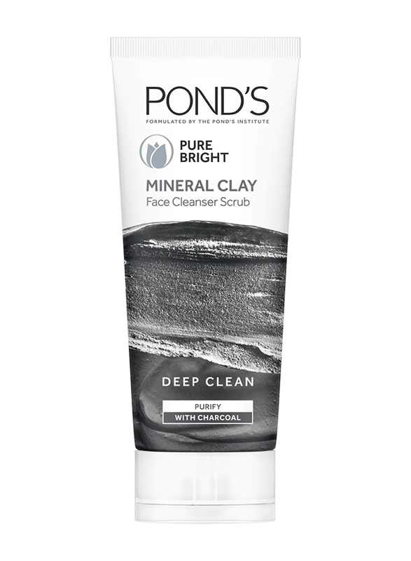 

Pond's Pure Bright Mineral Clay Facial Cleanser Scrub, 90g