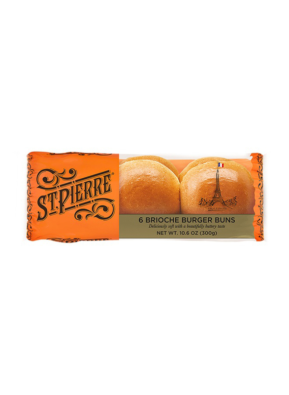 

St Pierre 6 Brioche Burger Buns, 300g