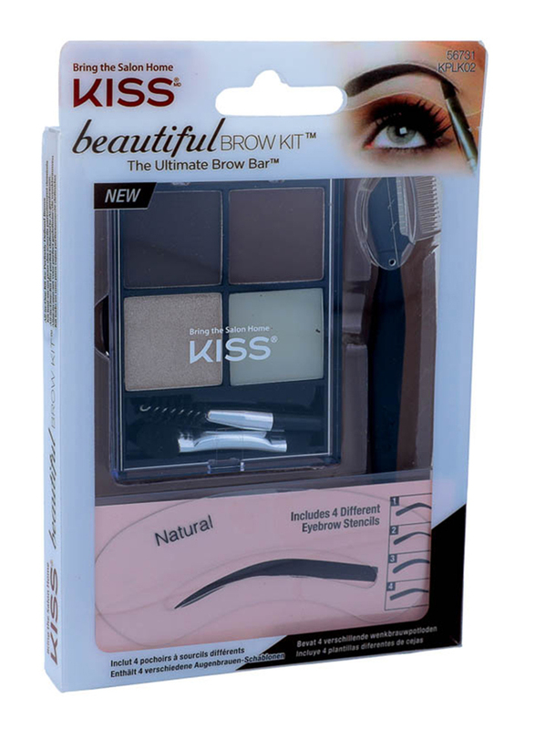 

Kiss Beautiful Brow Kit, Natural, Multicolor