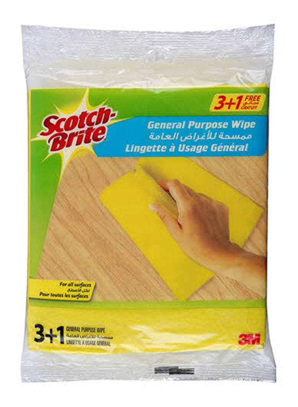 

3M Scotch Brite General Multipurpose Cloth Wipes, 4 Pieces