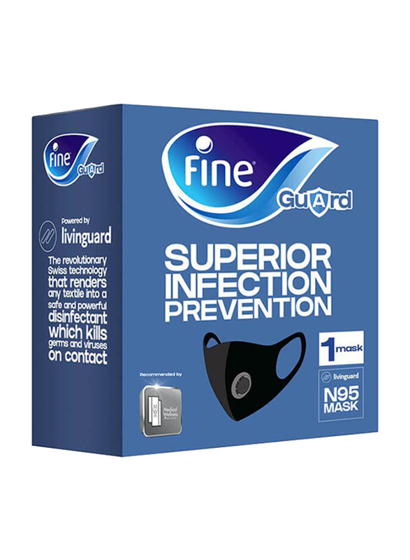 

Fine Guard N95 Face Mask with Virus-Killing Livinguard Technology, Large