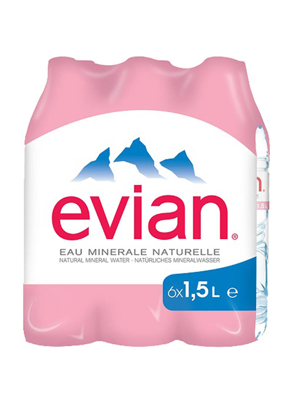 

Evian Still Natural Mineral Water, 6 x 1.5 Liters