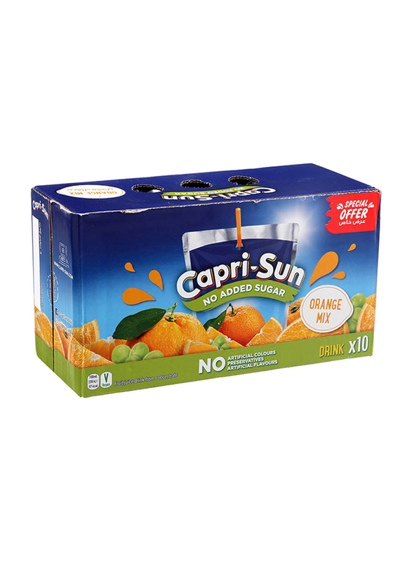 

Capri Sun Orange Drink with No Added Sugar, 10 x 200ml