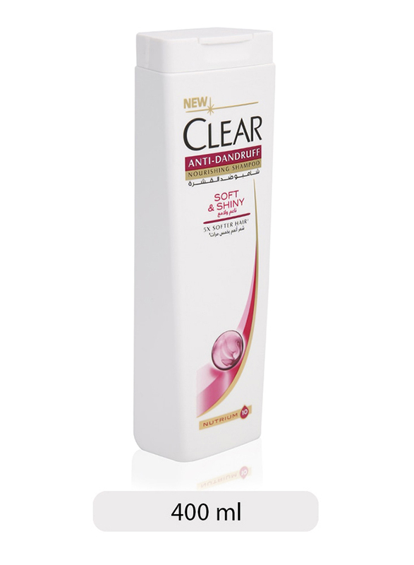

Clear Women's Soft & Shinny Anti-Dandruff Shampoo for All Hair Types, 400ml