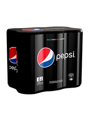 Pepsi Black Soft Drink, 6 Cans x 355ml