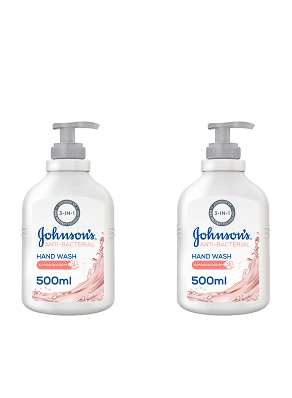 

Johnson's Almond Blossom Antibacterial Hand Wash, 2 Pieces, 500ml