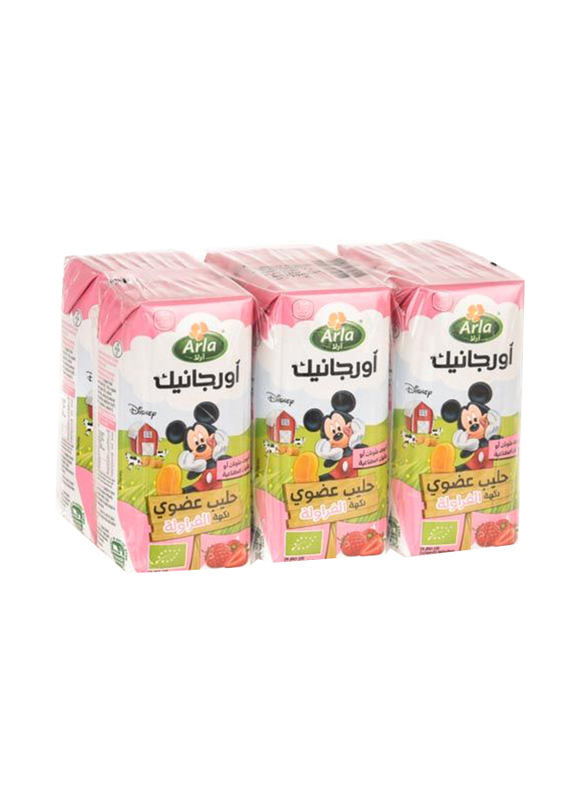 

Arla Disney Organic Strawberry MIlk, 6 x 200ml