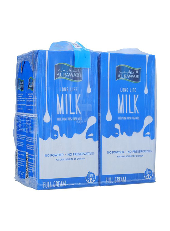 

Al Rawabi Long Life Full Fat Milk, 4 x 1 Liter