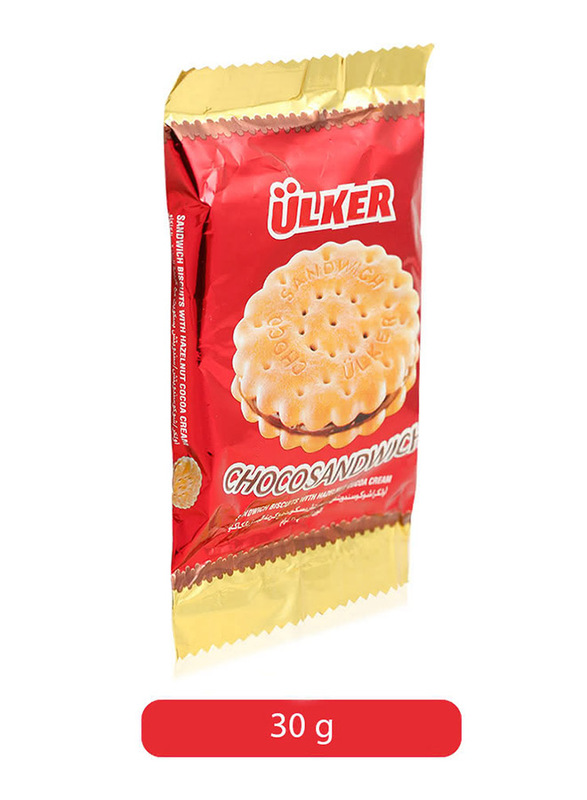 

Ulker Choco Sandwich Biscuits with Hazelnut & Cocoa Cream, 30g