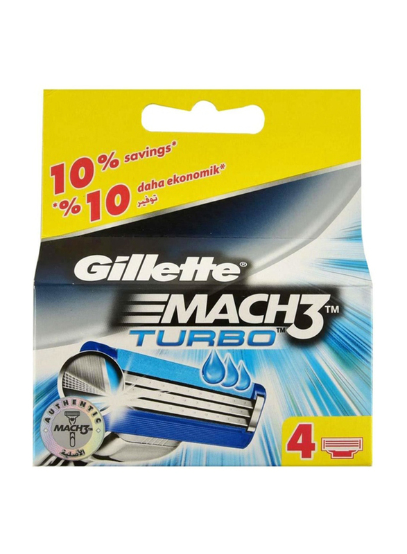 

Gillette Mach3 Turbo Razor Blades, 4 Pieces