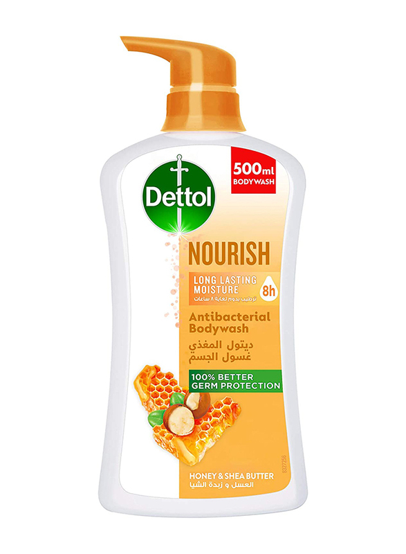 

Dettol Nourish Honey & Shea Butter Antibacterial Body Wash, 500ml