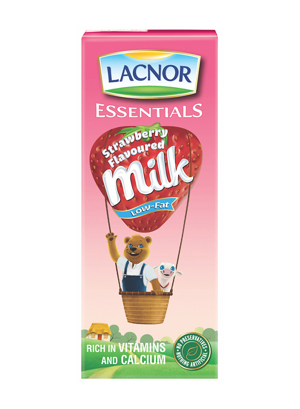 

Lacnor Low Fat Strawberry Milk, 180ml