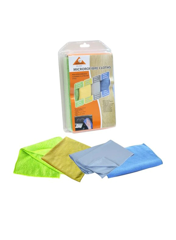 

Auto care 4 Pieces Atr Microfibre Cloths, Ac-404, Multicolour