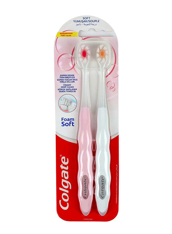 

Colgate Ultra Foam Soft Toothbrush, Multicolour, 2 Pieces