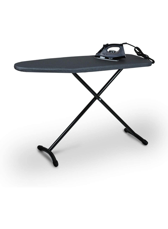 Roomwell UK Anti-Theft Prestige Ironing Board with Iron Rest and Xpress Steam Iron, 3 Piece Set