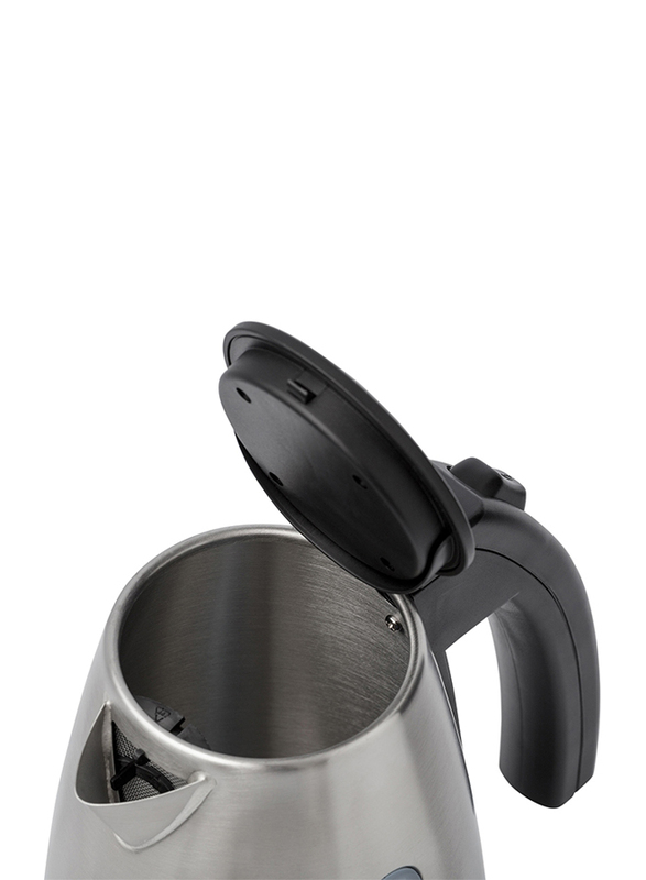 Roomwell UK 1L Regent Stainless Steel Electric Kettle, 1500W, EKRE 4118, Silver