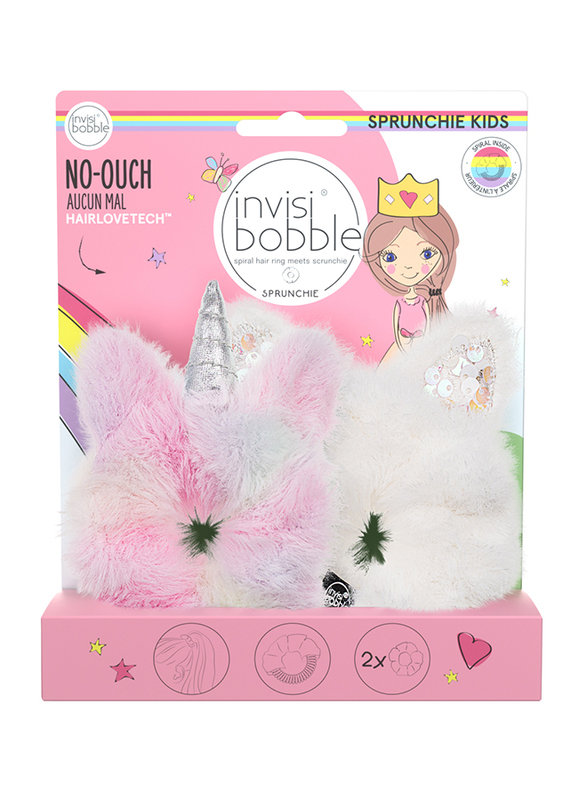 

Invisibobble Kids Sprunchie Bunnycorn Scrunchie, White, 2 Piece