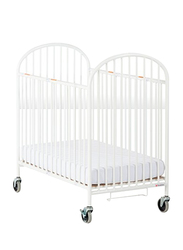 Foundations USA Pinnacle Steel Compact Folding Crib, White