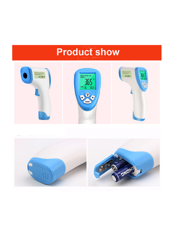 Health Essentials Infrared Thermometer Medical Forehead for Baby Kids and Adults, Blue/White