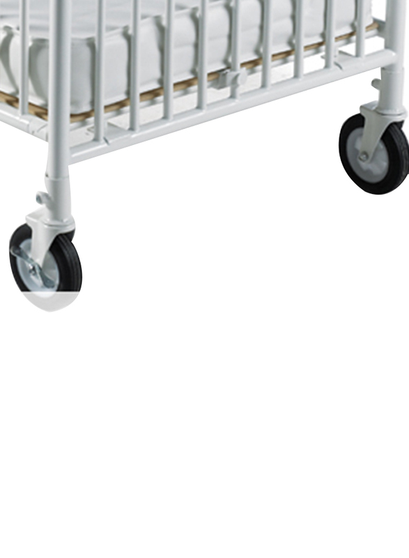 Foundations USA Stowaway Steel Foldable Crib, White
