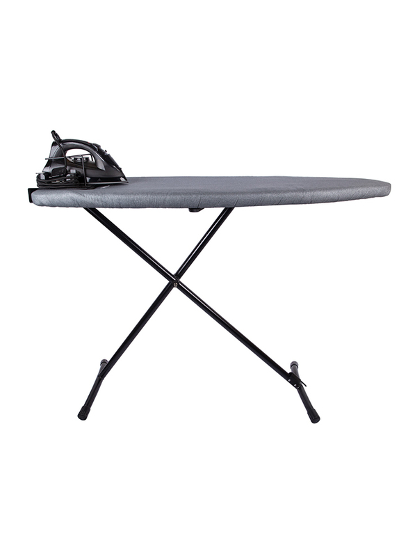 Roomwell UK Anti-Theft Prestige Ironing Board with Iron Rest and Xpress Steam Iron, 3 Piece Set