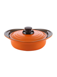 Roichen 24cm Premium Ceramic Low Casserole, 1.94 Kg, 33x27x6cm, Orange