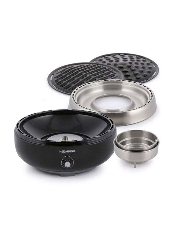 Homping Smokeless Charcoal Grill, 528200, Black