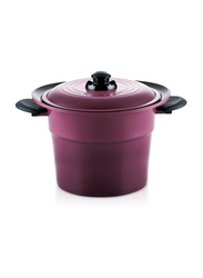 Roichen 6.4 Ltr Round Ceramic Smart Pot Casserole, 2.25 Kg, 67x30x18.4cm, Violet