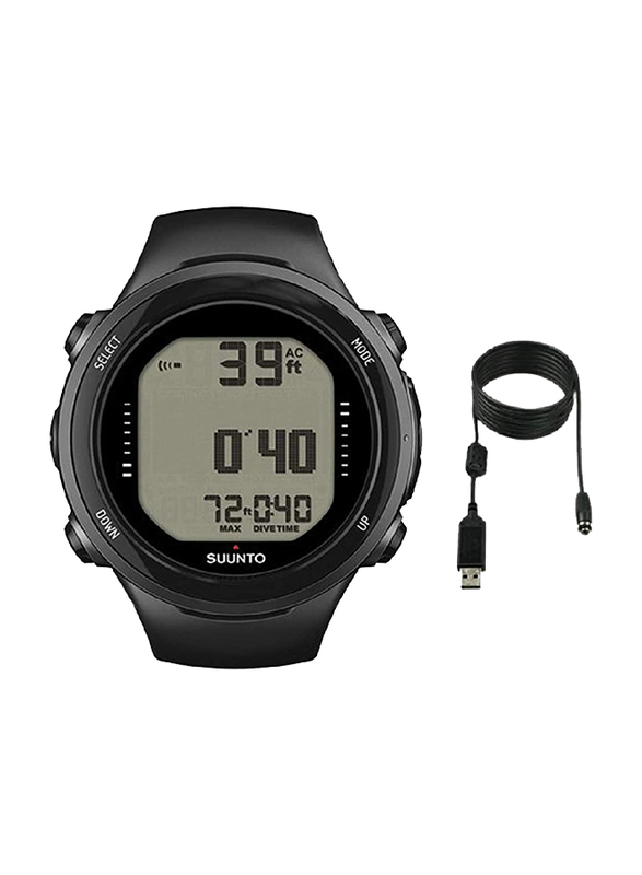 Suunto D4I Novo Digital Unisex Watch with Silicone Band, Water Resistant, SS020365000, Black