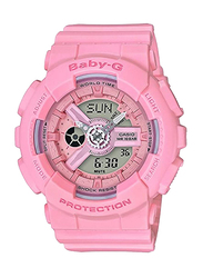 Casio Baby G Analog/Digital Watch for Women with Plastic Band, Water Resistant, BA1104A1, Pink