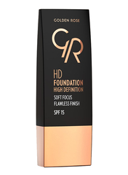 Golden Rose HD Foundation High Definition SPF 15, No. 102 Ivory, Beige