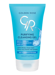 Golden Rose Purifying Face Cleansing Gel with Jojoba Beads, Grape Seed Extract Vitamin A & E, 200ml
