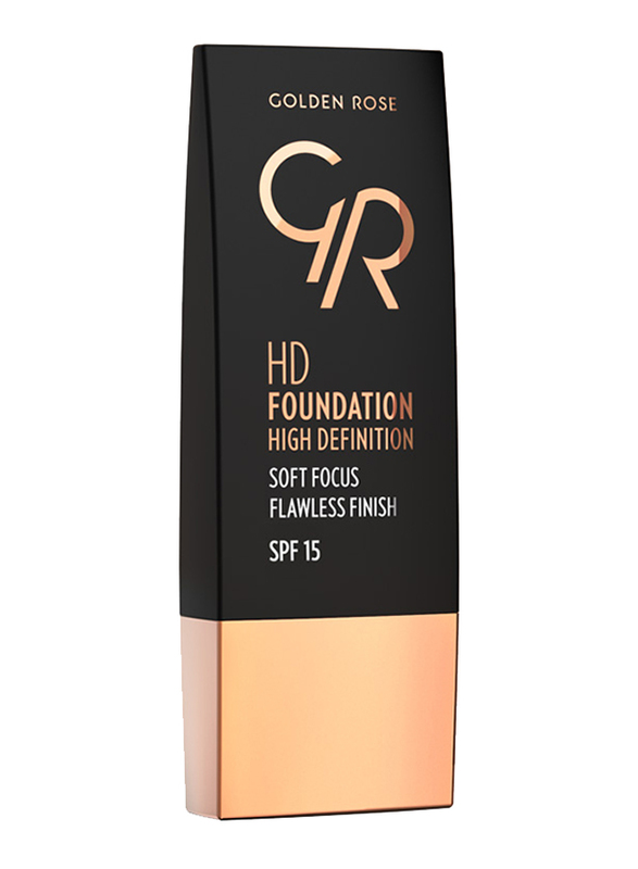 Golden Rose HD Foundation High Definition SPF 15, No. 107 Natural, Beige