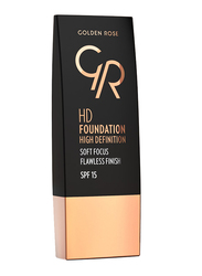 Golden Rose HD Foundation High Definition SPF 15, No. 114 Worm Honey, Beige