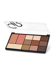 Golden Rose City Style Face & Eye Palette, 01 Warm Nude, Multicolor