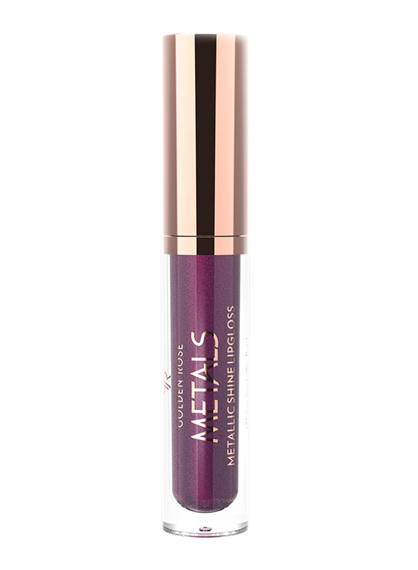 Golden Rose Metals Metallic Shine Lip Gloss, 07 Wine Red, Purple