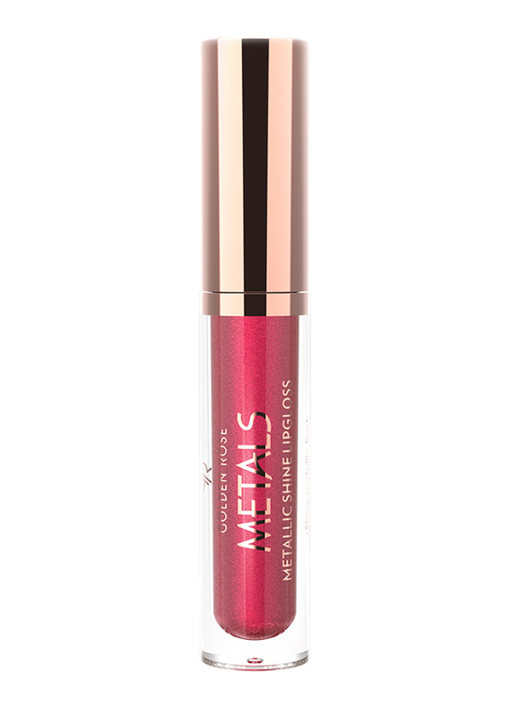 Golden Rose Metals Metallic Shine Lip Gloss, 06 Fire Red, Pink