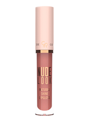 Golden Rose Nude Look Natural Shine Lipgloss, No. 04 Peachy Nude, Pink