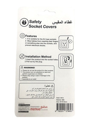 Vee Seven Child Protective Safety Socket Cover, 6 Pieces, White