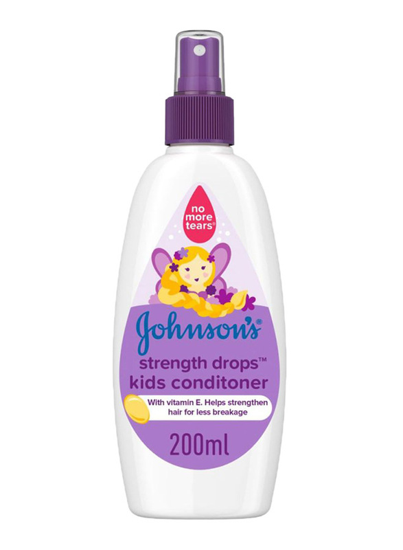 Johnson's Strength Drops Kids Conditioner Spray for Sensitive Scalps, 200ml