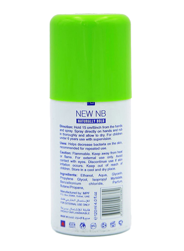 New NB Hand Sanitizer Spray with Moisturizers, 120ml