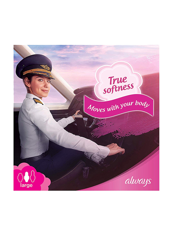 Always Maxi Thick Cotton Soft Sanitary Pads with Wings, Large, 60 Pads