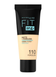 Maybelline New York Fit Me Foundation, 110 Porcelain, Beige