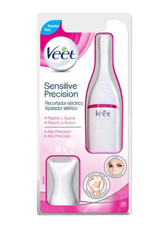 Veet Sensitive Precision Beauty Styler Trimmer for Women, 1 Gadget + 7 Accessories, White