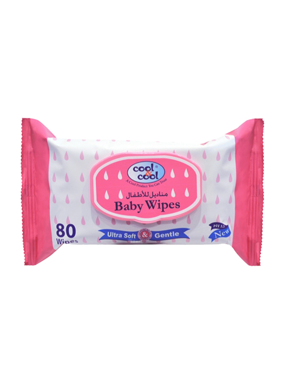 Cool & Cool 80-Sheets Ultra Soft & Gentle Wipes for Babies