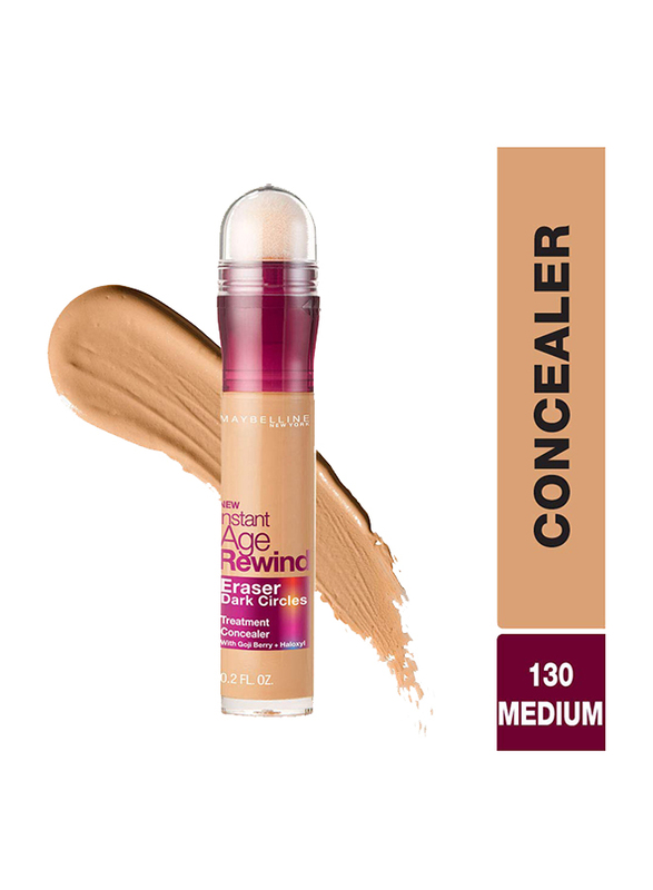Maybelline Moyen Instant Age Rewind Concealer, 130 Medium, Beige