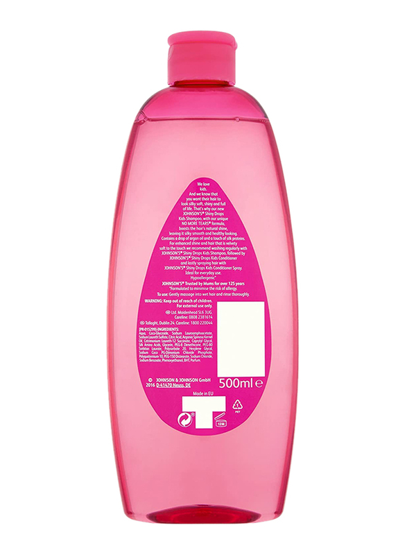 Johnson's 500ml Shiny Drops Shampoo, with Drop of Argan Oil for Kids