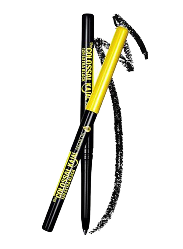 Maybelline New York The Colossal Kajal 12Hr Eyeliner with Argan Oil, 4.54gm, Extra Black